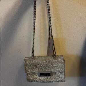 Steve Madden Silver Clutch Bag- with tag